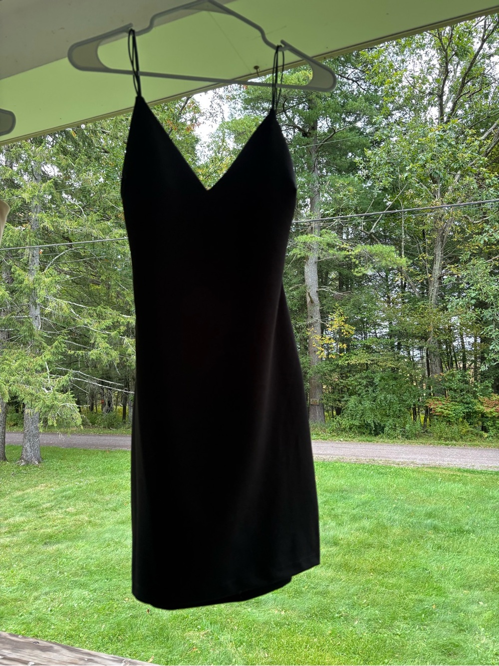Black V-Neck Slip Mini Dress